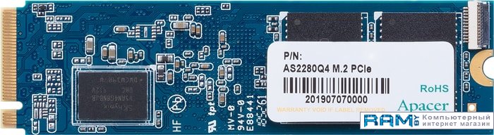 SSD Apacer AS2280Q4 1000GB AP1TBAS2280Q4-1 ssd накопитель apacer as350 panther 2 5 256 гб ap256gas350 1
