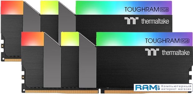 Thermaltake ToughRam RGB 2x32GB DDR4 PC4-28800 R009R432GX2-3600C18A thermaltake toughram rgb 2x8 ddr4 3600 rg27d408gx2 3600c18a