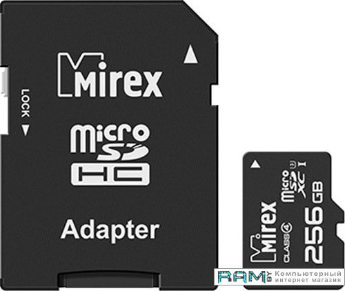 Mirex microSDXC 13613-AD3UH256 256GB qumo microsdxc qm256gmicsdxc10u3 256gb