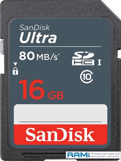 SanDisk Ultra SDHC SDSDUNS-016G-GN3IN 16GB sandisk ultra sdhc sdsdunr 032g gn3in 32gb
