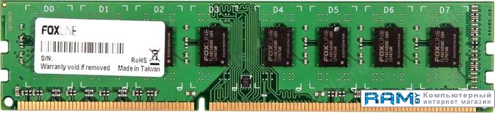Foxline 32GB DDR4 PC4-25600 FL3200D4U22-32G оперативная память foxline ddr2 1x1gb 800mhz