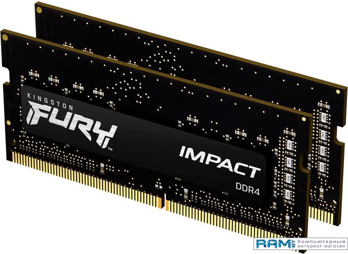 Kingston FURY Impact 2x8GB DDR4 SODIMM PC4-21300 KF426S15IBK216 kingston fury impact 2x16gb ddr4 sodimm pc4 21300 kf426s15ib1k232