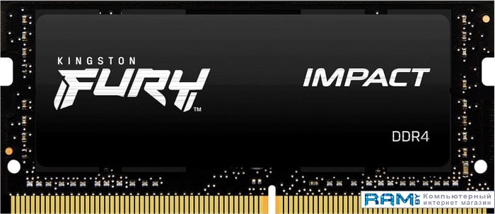 Kingston FURY Impact 16GB DDR4 SODIMM PC4-21300 KF426S15IB116 оперативная память kingston so dimm ddr5 32gb 4800mhz fury impact black kf548s38ib 32