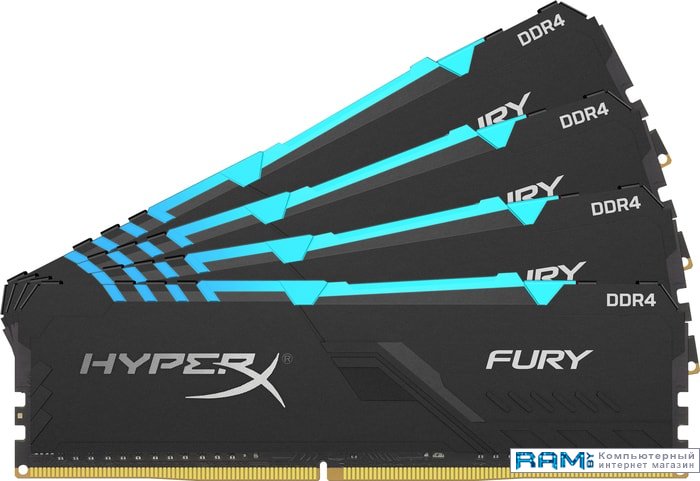 HyperX Fury RGB 4x16GB DDR4 PC4-24000 HX430C16FB4AK464