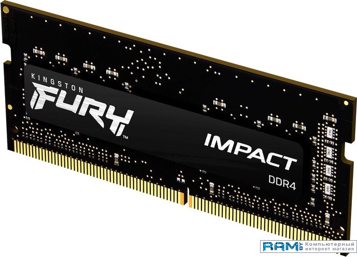 Kingston FURY Impact 16GB DDR4 SODIMM PC4-21300 KF426S16IB16 оперативная память kingston so dimm ddr4 8gb 2666mhz fury impact black kf426s15ib 8
