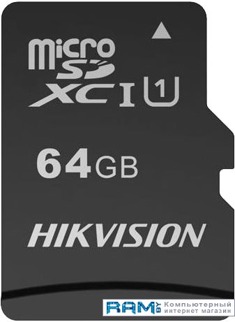 Hikvision microSDHC HS-TF-C1STD64G 64GB флешка hikvision 64 гб hs usb m200 64g