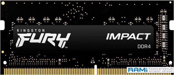 Kingston FURY Impact 8GB DDR4 SODIMM PC4-25600 KF432S20IB8 kingston fury impact 8gb ddr4 sodimm pc4 21300 kf426s15ib8