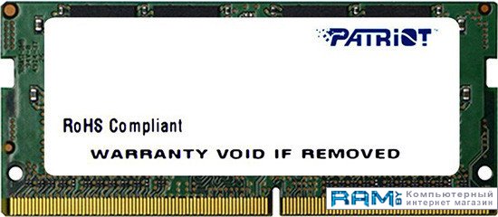 Patriot Signature Line 32GB DDR4 SODIMM PC4-21300 PSD432G26662S patriot signature line 32gb ddr4 sodimm pc4 21300 psd432g26662s