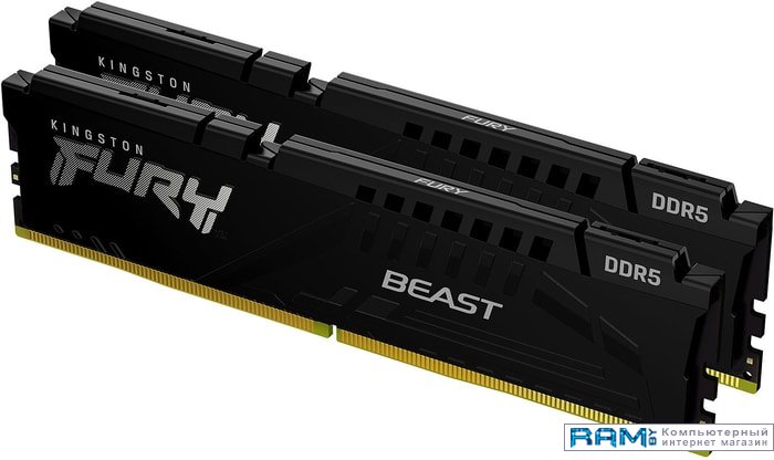Kingston FURY Beast 2x16GB DDR5 PC5-38400 KF548C38BBK2-32 kingston fury beast 2x32 ddr5 4800 kf548c38bbk2 64