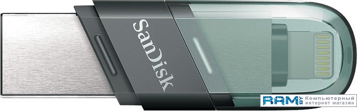 USB Flash SanDisk iXpand Flip 128GB флеш накопитель sandisk lightning usb flash 128gb ixpand flash drive flip [sdix90n 128g gn6ne]