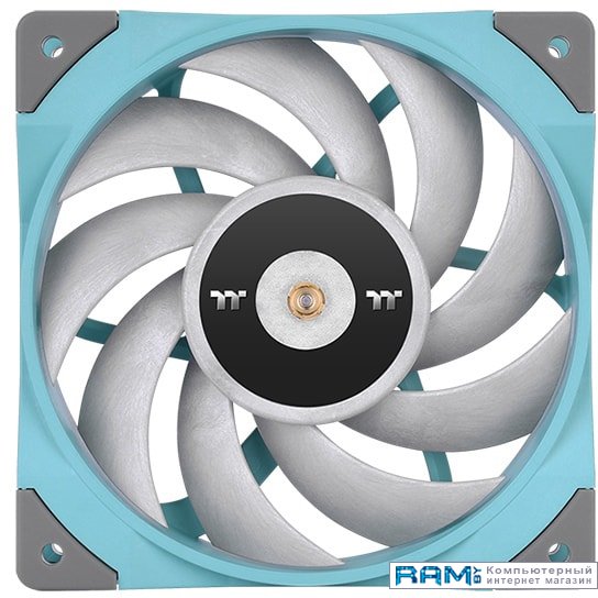 Thermaltake ToughFan 12 Turquoise High CL-F117-PL12TQ-A thermaltake toughfan 12 rgb 3 fan pack cl f135 pl12sw a