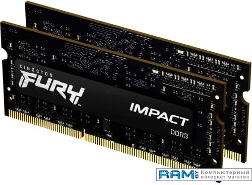 

Kingston FURY Impact 2x4GB DDR3 SODIMM PC3-14900 KF318LS11IBK28