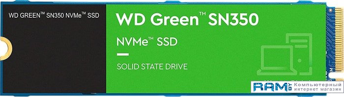 SSD WD Green SN350 480GB WDS480G2G0C твердотельный накопитель western digital green sn350 480gb wds480g2g0c