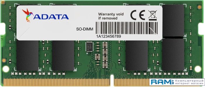A-Data Premier 16GB DDR4 SODIMM PC4-21300 AD4S266616G19-SGN qumo 16gb ddr4 sodimm pc4 21300 qum4s 16g2666p19