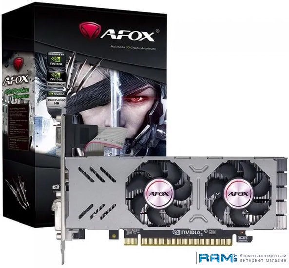 AFOX GeForce GTX 750 4GB GDDR5 AF750-4096D5L4-V2 afox radeon rx 580 8gb gddr5 afrx580 8192d5h3 v3