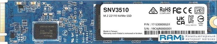 SSD Synology SNV3000 800GB SNV3510-800G ssd synology sat5210 3 84tb sat5210 3840g