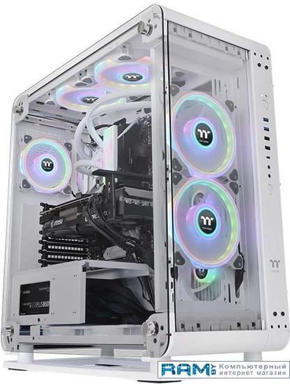 Thermaltake Core P6 Tempered Glass Snow CA-1V2-00M6WN-00 thermaltake the tower 900 snow edition ca 1h1 00f6wn 00