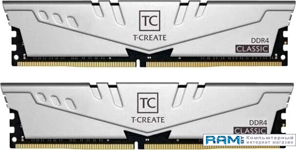 Team T-Create Classic 10L 2x16GB DDR4 PC4-25600 TTCCD432G3200HC22DC01 team t create expert oc10l 2x8 ddr4 3200 ttced416g3200hc16fdc01