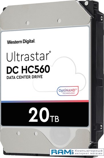WD Ultrastar DC HC560 Base SE 20TB WUH722020ALE6L4 wd ultrastar dc hc560 base se 20tb wuh722020ale6l4