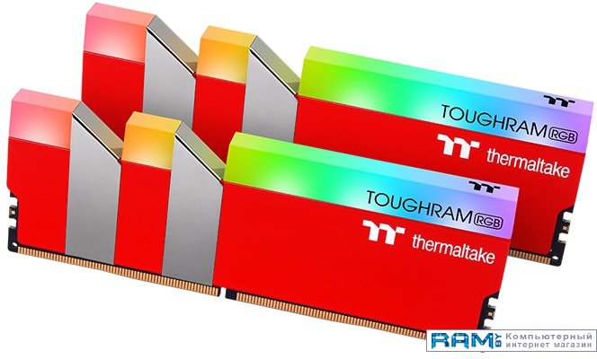 Thermaltake ToughRam RGB 2x8GB DDR4 PC4-28800 RG25D408GX2-3600C18A thermaltake toughram rgb 2x8gb ddr4 pc4 28800 rg26d408gx2 3600c18a