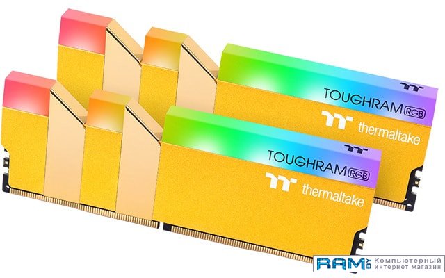Thermaltake ToughRam RGB 2x8GB DDR4 PC4-28800 RG26D408GX2-3600C18A thermaltake toughram z one 2x8gb ddr4 pc4 28800 r010d408gx2 3600c18a