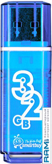 USB Flash Smart Buy Glossy Blue 32GB SB32GBGS-B usb flash smart buy lara blue 16gb sb16gblara b
