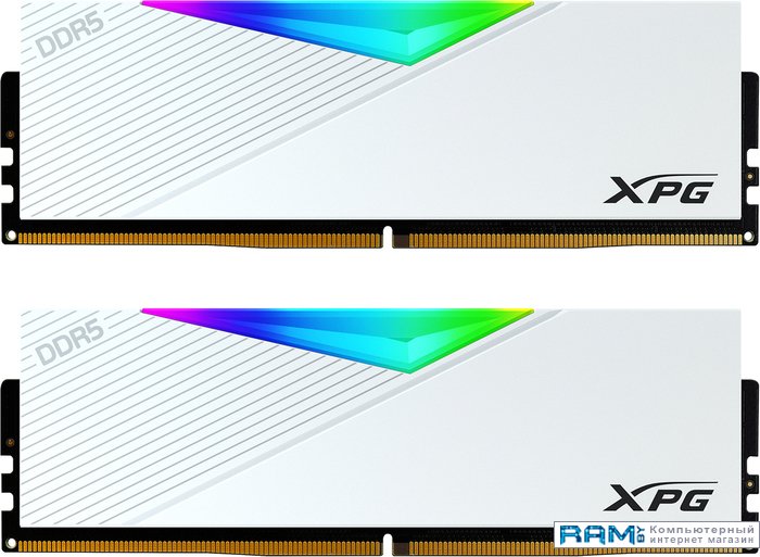 A-Data XPG Lancer RGB 2x16 DDR5 5200  AX5U5200C3816G-DCLARWH adata xpg lancer rgb 2x16 ddr5 7200 ax5u7200c3416g dclarwh