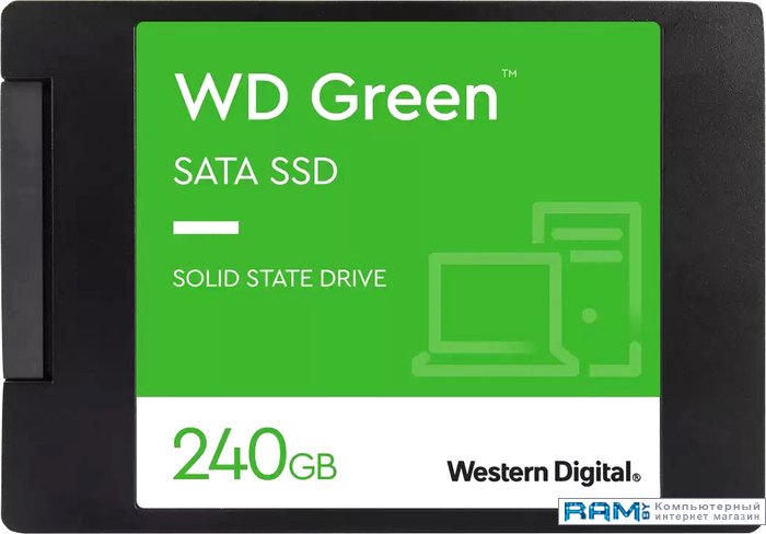 SSD WD Green 240GB WDS240G3G0A накопитель ssd wd sata2 5 240gb slc green wds240g3g0b