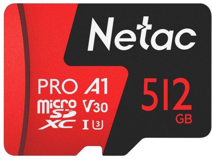 Netac MicroSDXC 512GB V30A1C10 Netac P500 Extreme Pro netac p500 extreme pro 64gb nt02p500pro 064g s