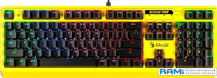 A4Tech B810RC клавиатура a4tech bloody b810rc punk механическая желтый usb for gamer led b810rc punk yellow