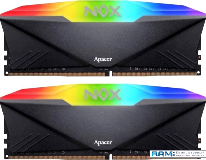 Apacer NOX RGB 2x8 DDR4 3200  AH4U16G32C28YNBAA-2 apacer nox rgb 16 ddr4 3200 ah4u16g32c28ynbaa 1