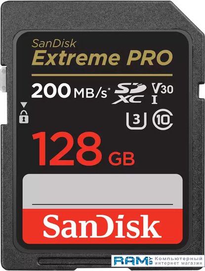 SanDisk Extreme PRO SDXC SDSDXXD-128G-GN4IN 128GB карта памяти sandisk extreme pro 128gb sdxc uhs i u3 v30 sdsdxxd 128g gn4in