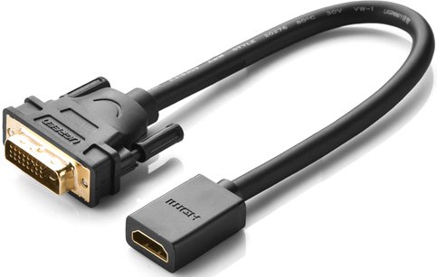 Ugreen 20118 DVI - HDMI 0.22 адаптер конвертер gsmin a21 hdmi vga 2 шт аудио кабель