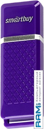 USB Flash Smart Buy Quartz Violet 8GB SB8GBQZ-V искусственная кожа магнитные smart покрытия защитные случае стенд для ipad мини будильник сна ультратонких фиолетовый