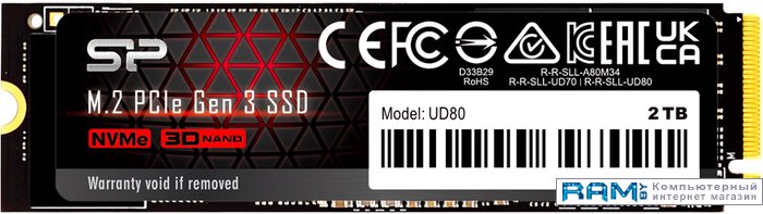 SSD Silicon-Power UD80 500GB SP500GBP34UD8005 ssd накопитель silicon power m 2 ud80 500 гб pcie sp500gbp34ud8005