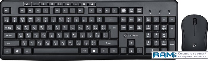 Oklick 225M беспроводная компьютерная клавиатура и мышь oklick 222m