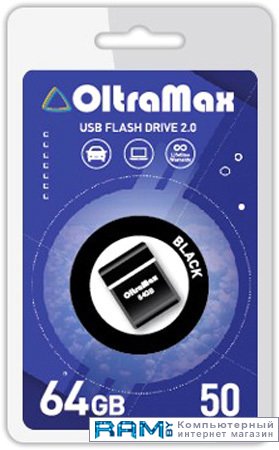 USB Flash Oltramax 50 64GB usb flash oltramax 30 32gb om032gb30 bl