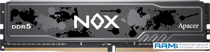 Apacer NOX 16 DDR5 6000  AH5U16G60C512MBAA-1 apacer nox 2x16 ddr5 5600 ah5u32g56c522mbaa 2