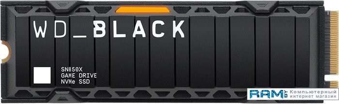 SSD WD Black SN850X NVMe Heatsink 1TB WDS100T2XHE контроллер espada pci e 4x m 2 nvme pcie4nvme