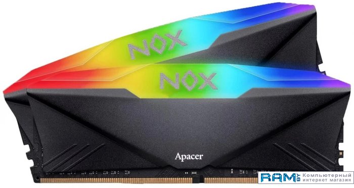 Apacer NOX RGB 2x8 DDR4 3600 AH4U16G36C25YNBAA-2 apacer tex 8 ddr4 3200 ah4u08g32c28ytbaa 1