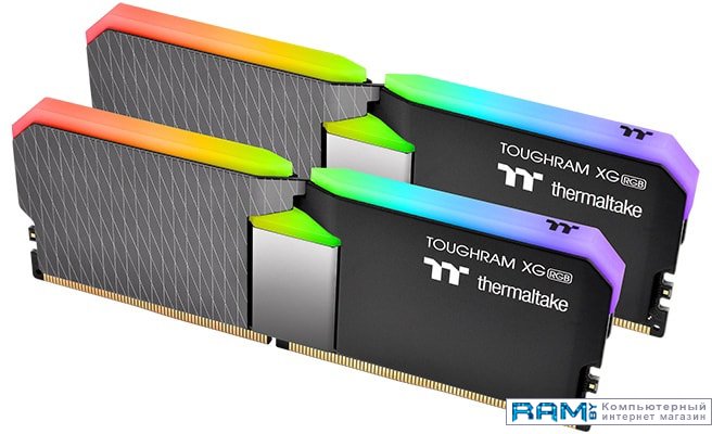 Thermaltake ToughRam XG RGB 2x32 DDR4 3600  R016R432GX2-3600C18A a data xpg spectrix d45g rgb 2x32 ddr4 3600 ax4u360032g18idcbkd45g