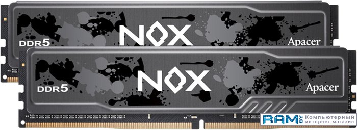 Apacer NOX 2x16 DDR5 6000  AH5U32G60C512MBAA-2 оперативная память для компьютера apacer nox dimm 16gb ddr5 5200 mhz ah5u16g52c50rmbaa 2