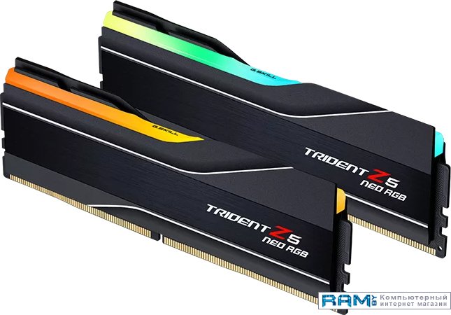 G.Skill Trident Z5 Neo RGB 2x32 DDR5 6000 F5-6000J3238G32GX2-TZ5NR acer predator vesta ii rgb 2x32 ddr5 6000 bl 9bwwr 381