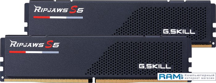 G.Skill Ripjaws S5 2x32 DDR5 6400 F5-6400J3239G32GX2-RS5K g skill trident z5 rgb 2x32 ddr5 6400 f5 6400j3239g32gx2 tz5rw