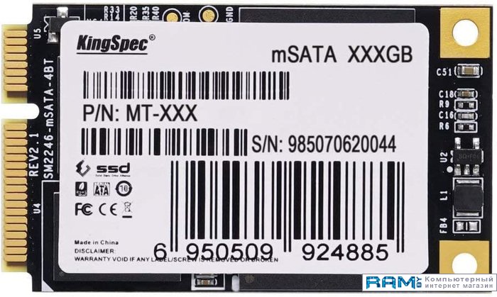 SSD KingSpec MT-512 512GB твердотельный накопитель kingspec ssd msata mt series 512gb mt 512