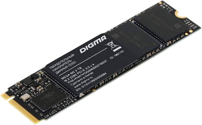 SSD Digma Mega M2 2TB DGSM3002TM23T wi fibluetooth digma dwa bt5 ac600c