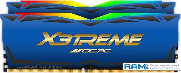 OCPC X3 RGB Blue Label 2x8 DDR4 3600  MMX3A2K16GD436C18BU оперативная память ocpc ddr4 16gb 2x8gb 3600mhz x3 rgb blue mmx3a2k16gd436c18bu