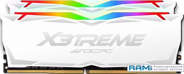 OCPC X3 RGB White 2x8 DDR4 3600  MMX3A2K16GD436C18W ocpc x3 rgb label 2x8 ddr4 3600 mmx3a2k16gd436c18bl
