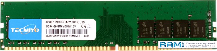 Tecmiyo 8 DDR4 2666  8G1RPC4-21300U-GB netac shadow 16 ddr4 2666 ntsdd4p26sp 16y