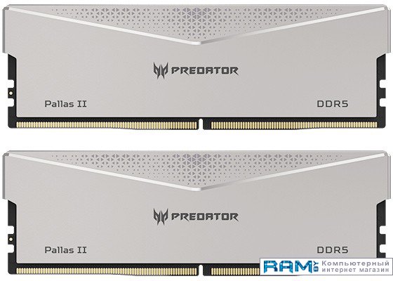 Acer Predator Pallas II 2x32 DDR5 6000  BL.9BWWR.352 модуль памяти acer predator pallas ii ddr5 dimm 6000mhz cl30 64gb kit 2x32gb 30 38 38 76 pallasii 64gb 6000 2r8 2x